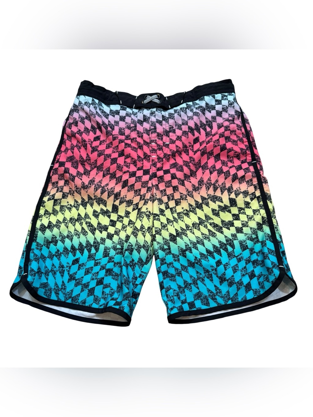 Boys Wonder Nation Multicolored Swim Trunks Size XL 14-16